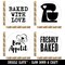 Freshly Baked with Love Baker Mixer Bon Appetit Rubber Stamp Set for Stamping Crafting Planners